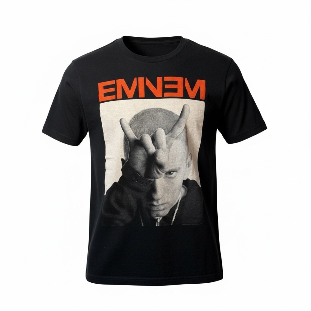 Eminem Graphic Shirt Black Mens Small‎ Slim Shady Portrait Rap Hip Hop Tee Retro